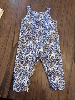 Jacadi Paris Baby Floral Overalls 12 Mo, NEW!